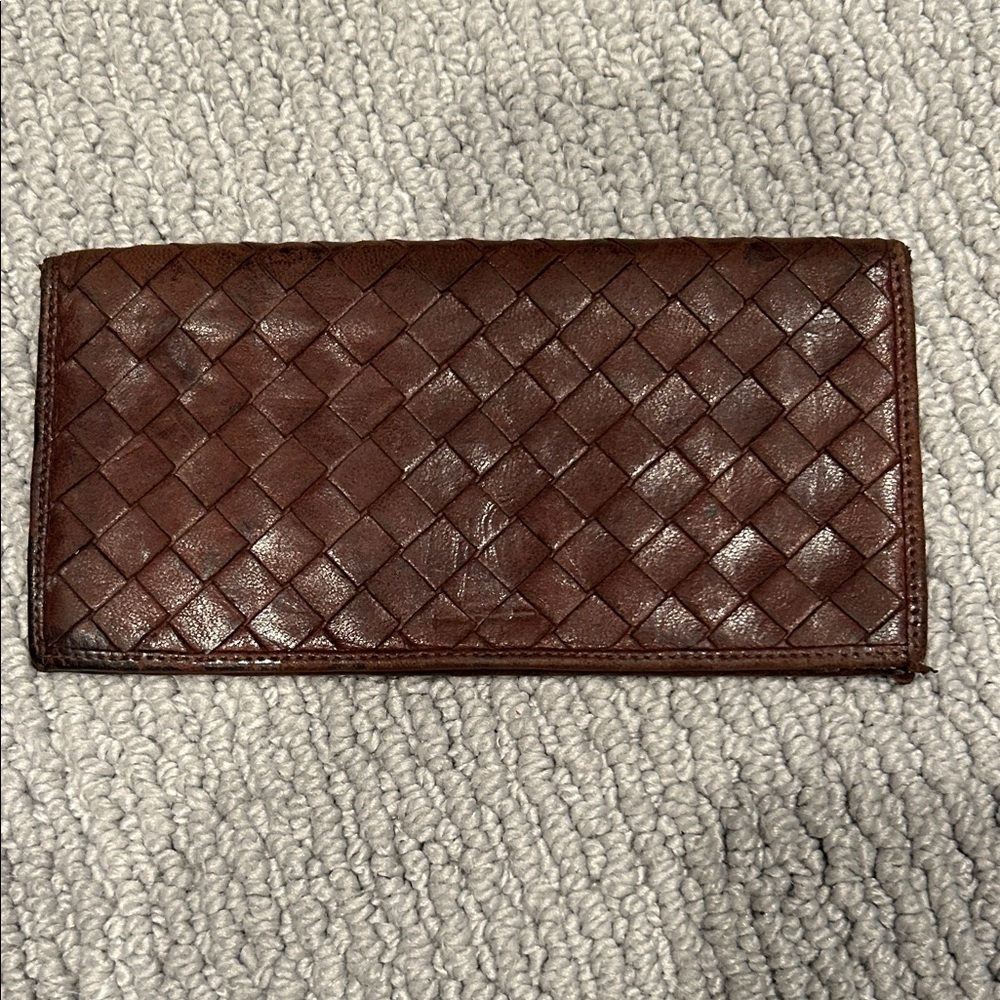 Bottega Veneta Brown checkbook cover